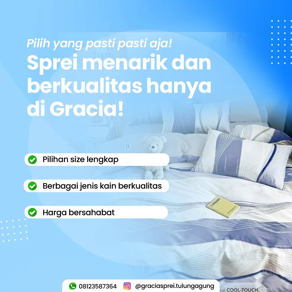<p>Berbagai pilihan sprei menarik dan berkualitas 